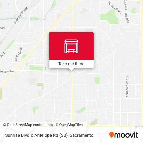 Mapa de Sunrise Blvd & Antelope Rd (SB)