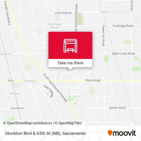Mapa de Stockton Blvd & 65th St (NB)
