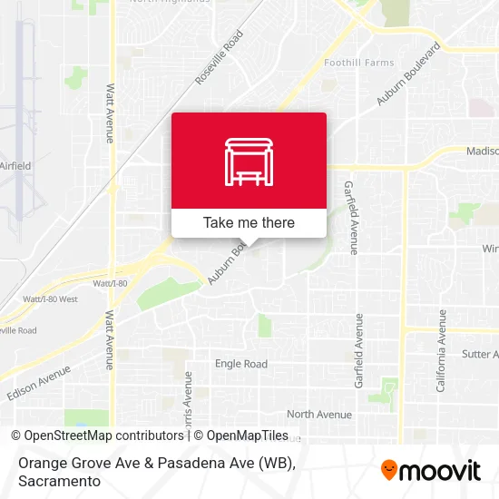 Mapa de Orange Grove Ave & Pasadena Ave (WB)