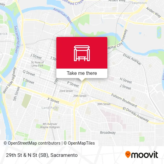 Mapa de 29th St & N St (SB)