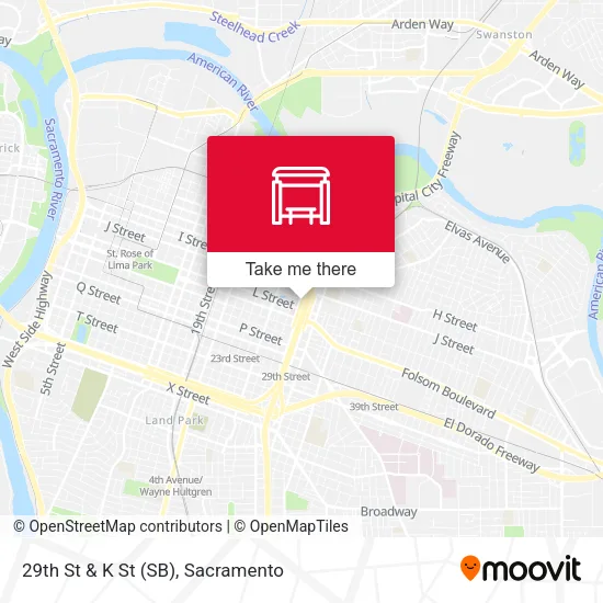 29th St & K St (SB) map