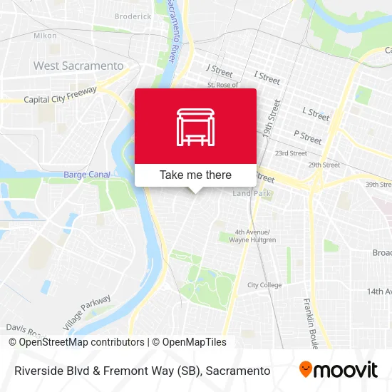 Mapa de Riverside Blvd & Fremont Way (SB)