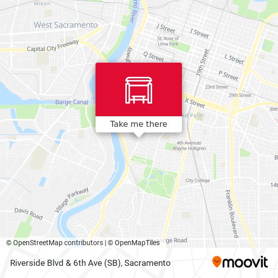 Riverside Blvd & 6th Ave (SB) map