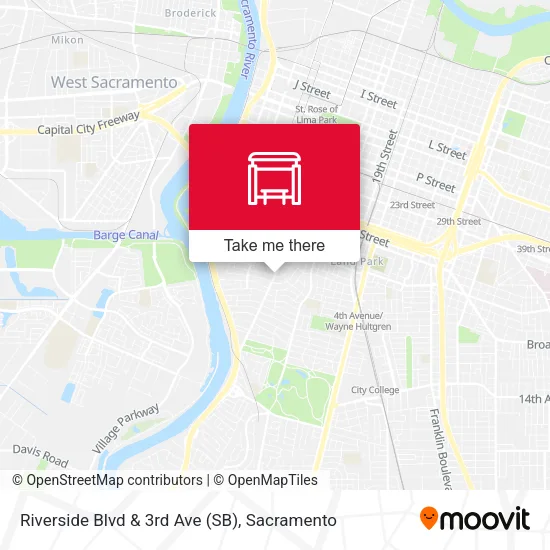Mapa de Riverside Blvd & 3rd Ave (SB)