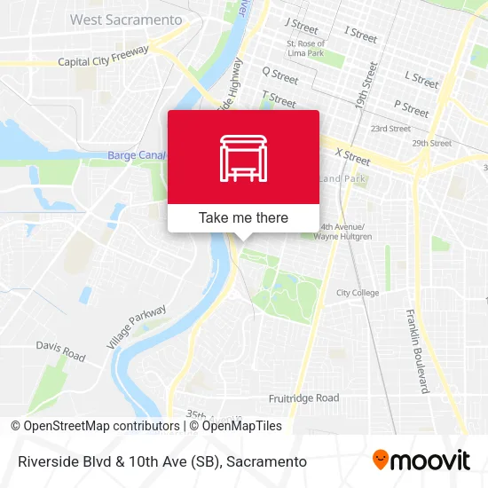 Mapa de Riverside Blvd & 10th Ave (SB)