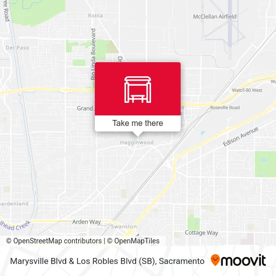 Mapa de Marysville Blvd & Los Robles Blvd (SB)