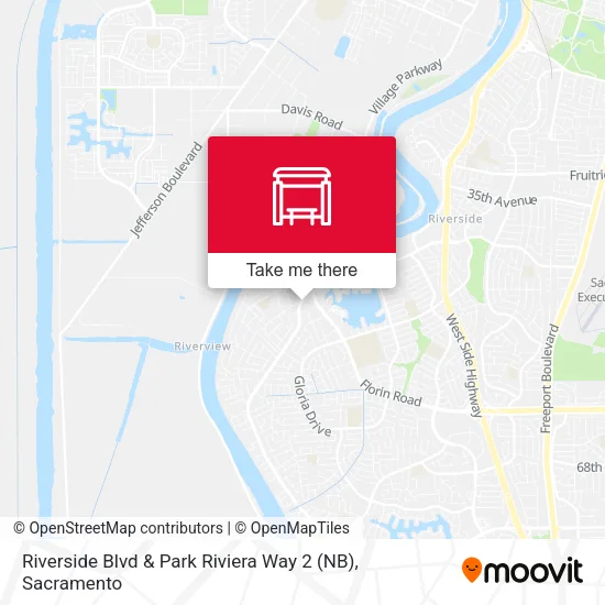 Mapa de Riverside Blvd & Park Riviera Way 2 (NB)
