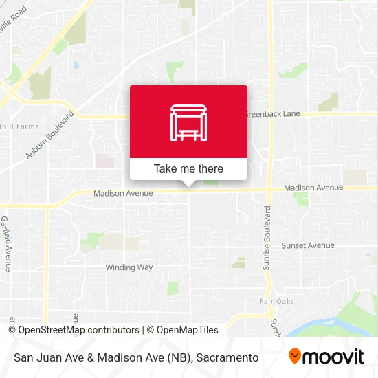 San Juan Ave & Madison Ave (NB) map