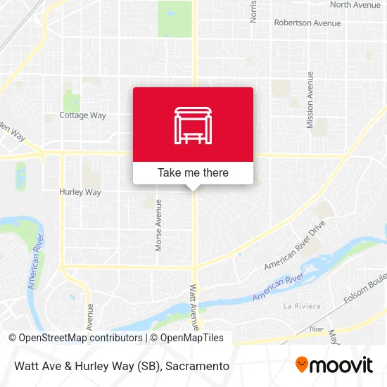 Mapa de Watt Ave & Hurley Way (SB)