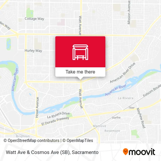 Watt Ave & Cosmos Ave (SB) map
