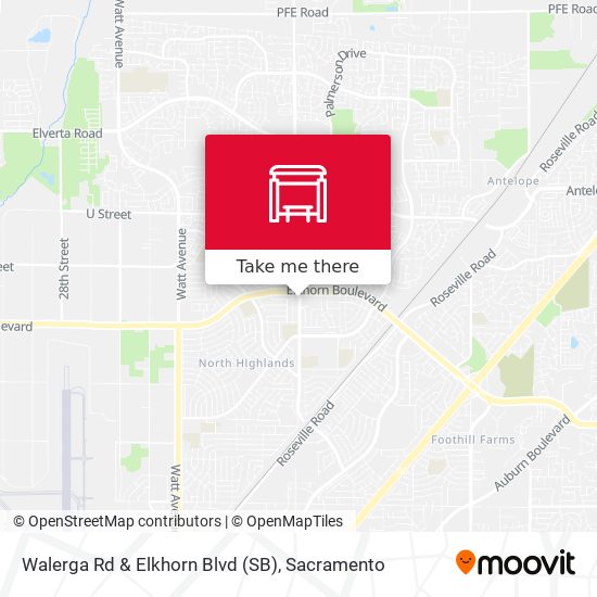Mapa de Walerga Rd & Elkhorn Blvd (SB)