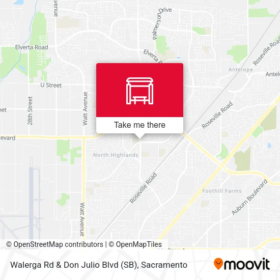 Mapa de Walerga Rd & Don Julio Blvd (SB)