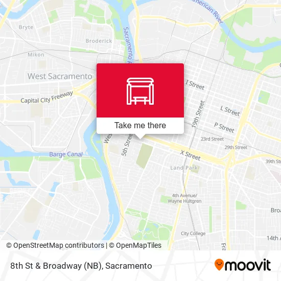 Mapa de 8th St & Broadway (NB)