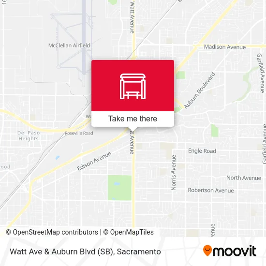 Mapa de Watt Ave & Auburn Blvd (SB)