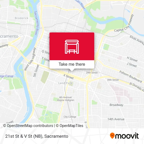 Mapa de 21st St & V St (NB)