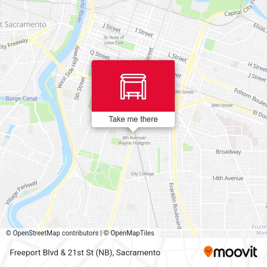 Mapa de Freeport Blvd & 21st St (NB)