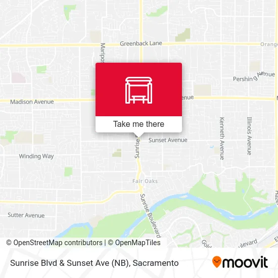 Sunrise Blvd & Sunset Ave (NB) map