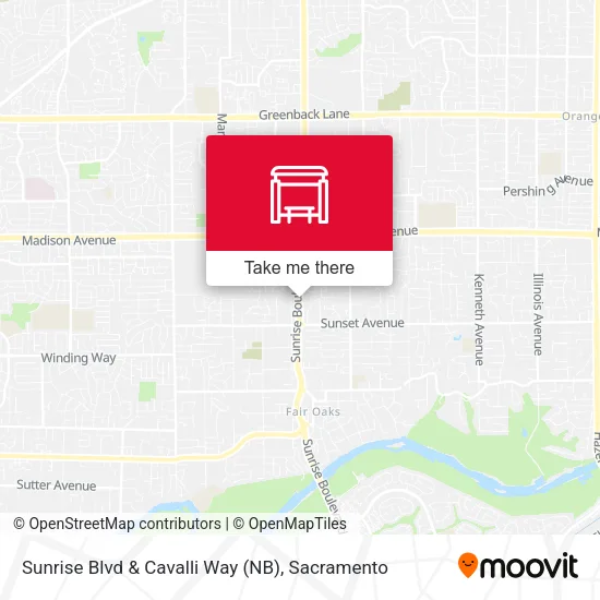 Sunrise Blvd & Cavalli Way (NB) map