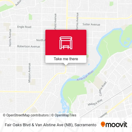 Fair Oaks Blvd & Van Alstine Ave (NB) map