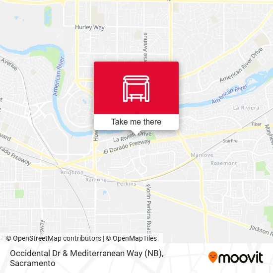 Occidental Dr & Mediterranean Way (NB) map