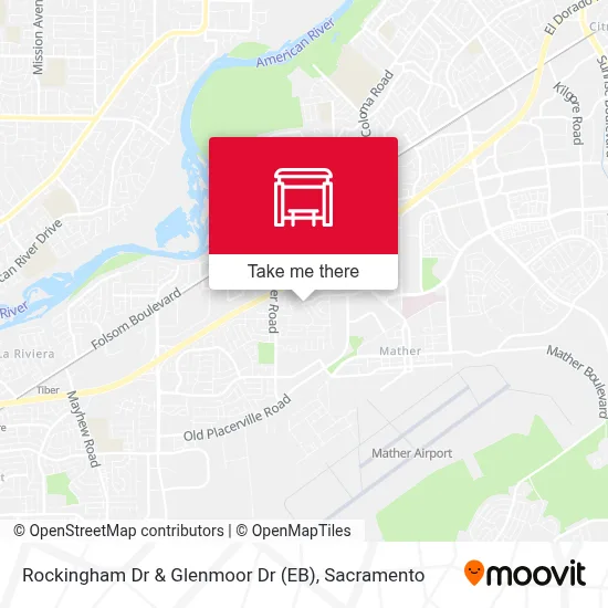 Rockingham Dr & Glenmoor Dr (EB) map
