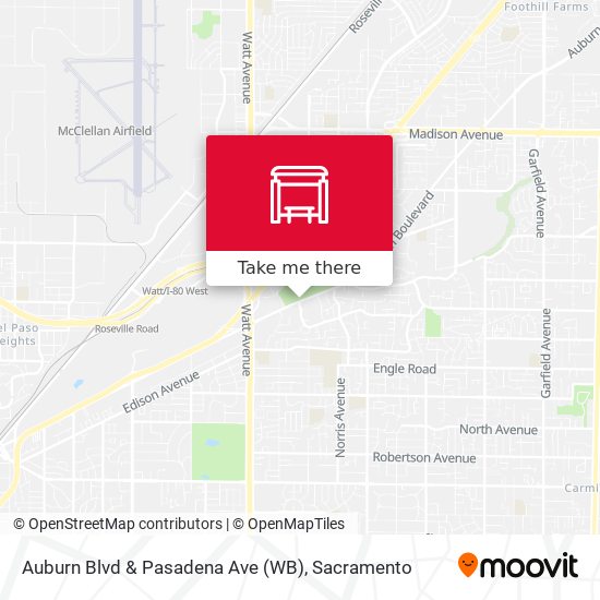 Auburn Blvd & Pasadena Ave (WB) map