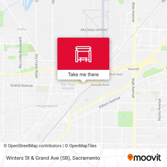 Mapa de Winters St & Grand Ave (SB)
