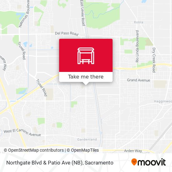 Northgate Blvd & Patio Ave (NB) map