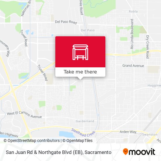 Mapa de San Juan Rd & Northgate Blvd (EB)
