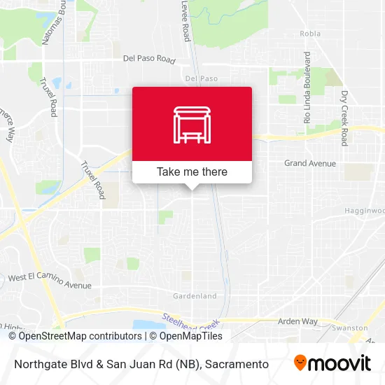 Mapa de Northgate Blvd & San Juan Rd (NB)