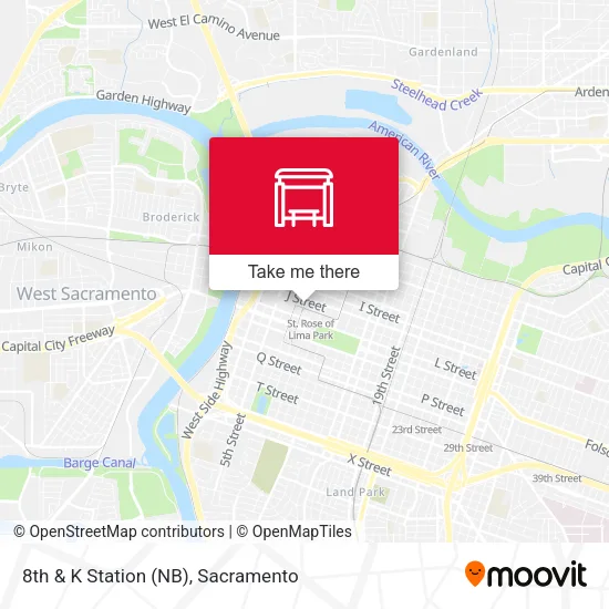 8th & K Station (NB) map
