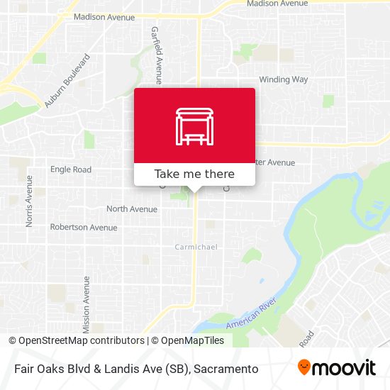 Mapa de Fair Oaks Blvd & Landis Ave (SB)