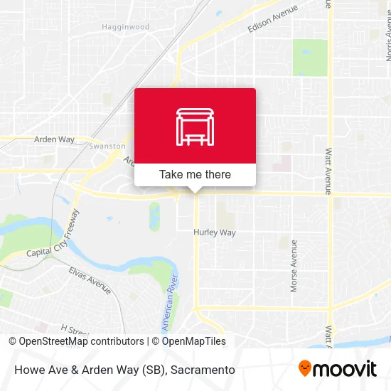 Mapa de Howe Ave & Arden Way (SB)