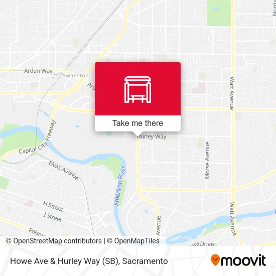 Mapa de Howe Ave & Hurley Way (SB)