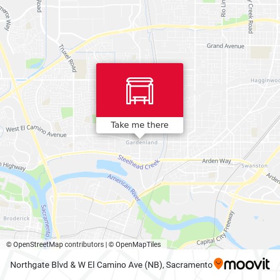 Northgate Blvd & W El Camino Ave (NB) map