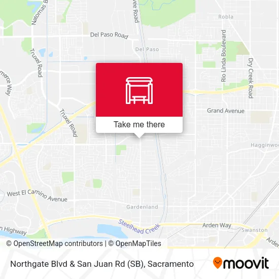Mapa de Northgate Blvd & San Juan Rd (SB)