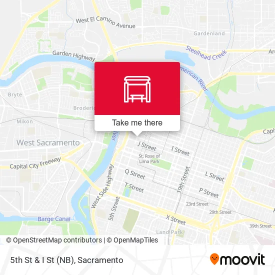 Mapa de 5th St & I St (NB)