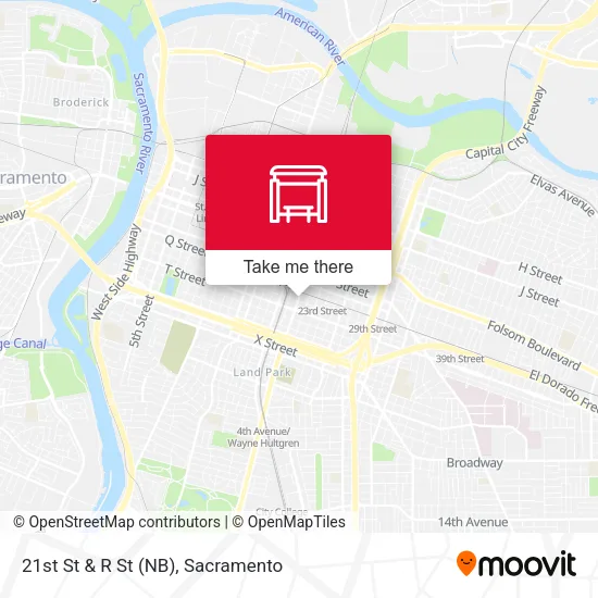 21st St & R St (NB) map
