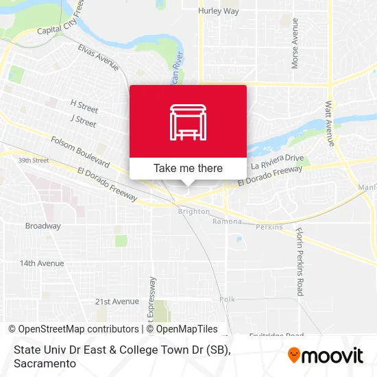 State Univ Dr East & College Town Dr (SB) map