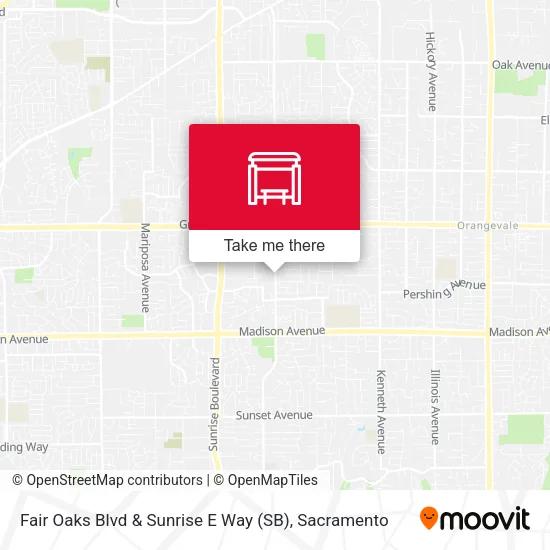 Mapa de Fair Oaks Blvd & Sunrise E Way (SB)