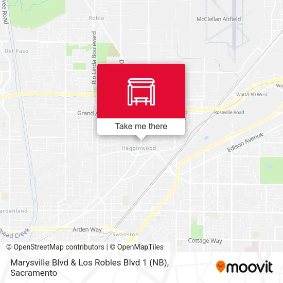Marysville Blvd & Los Robles Blvd 1 (NB) map