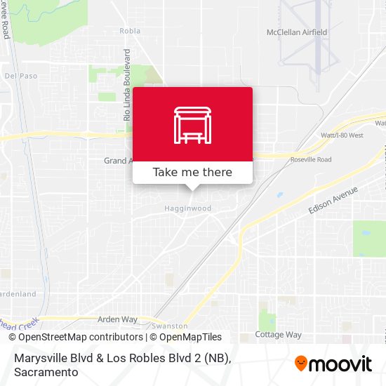 Marysville Blvd & Los Robles Blvd 2 (NB) map