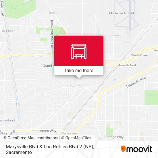 Mapa de Marysville Blvd & Los Robles Blvd 2 (NB)