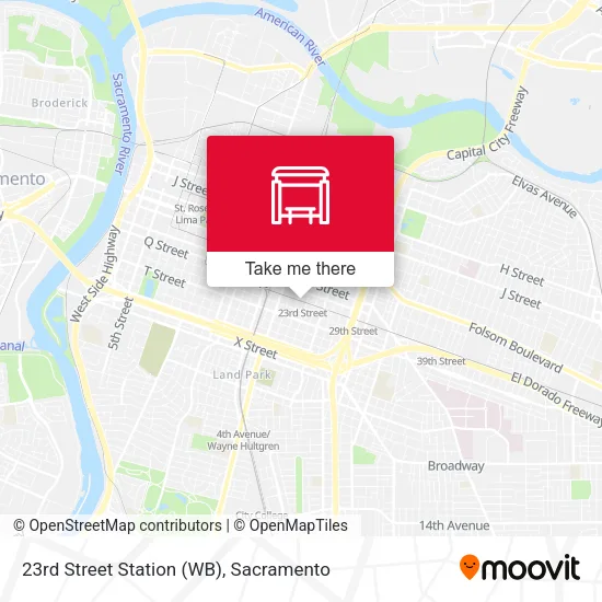 23rd Street Station (WB) map