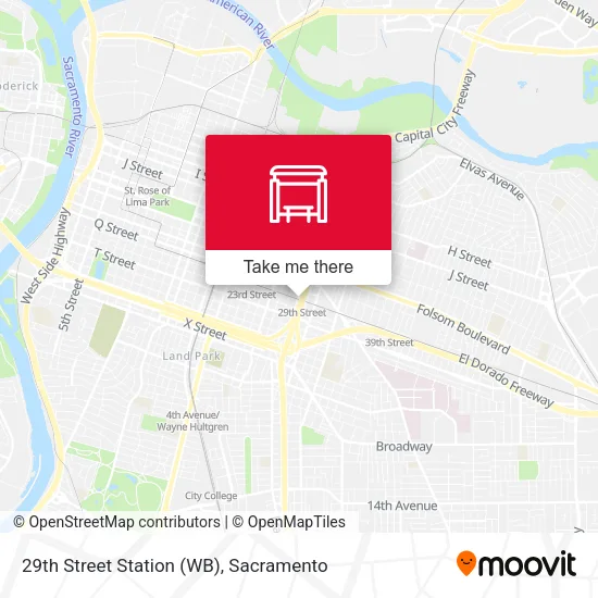 Mapa de 29th Street Station (WB)