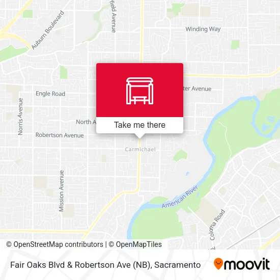 Mapa de Fair Oaks Blvd & Robertson Ave (NB)