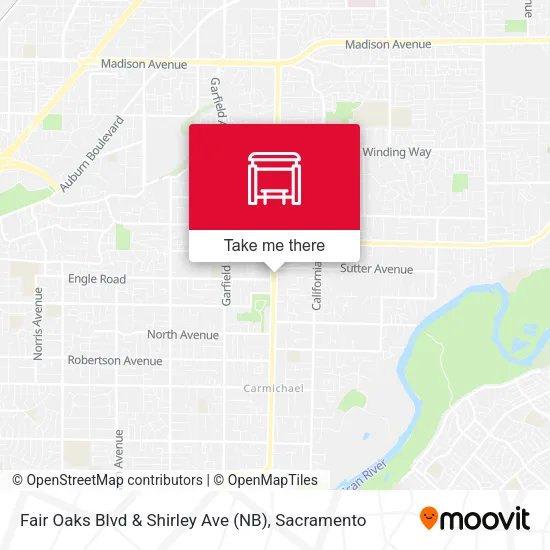 Mapa de Fair Oaks Blvd & Shirley Ave (NB)