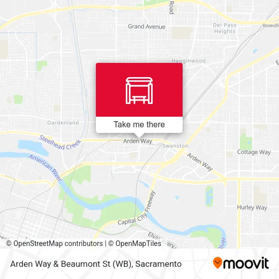 Arden Way & Beaumont St (WB) map