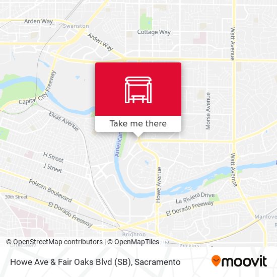Mapa de Howe Ave & Fair Oaks Blvd (SB)