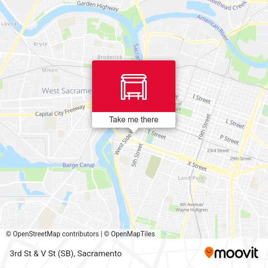 3rd St & V St (SB) map